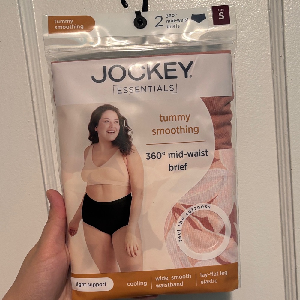 Jockey Essentials Tummy Smoothing Briefs - Black and Nude